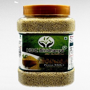 SIRIDHANYA Unpolished & Organic natural Proso Millet 900g  Packed in Jar(12 Months Shelf Life) Organically Grown from Karnataka Gross wt 1kg.